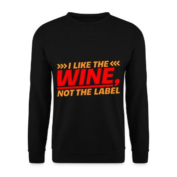 J’aime le vin, pas l’étiquette 21 - Sweat-shirt Unisexe - noir - Devant - Alina (178cm) & Michal (187cm)