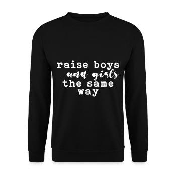 Élever les garçons et les filles de la même manière 2 - Sweat-shirt Unisexe - noir - Devant - Alina (178cm) & Michal (187cm)