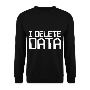 I Delete Data - Unisex Pullover - Schwarz - Vorne - Alina (178cm) & Michal (187cm)