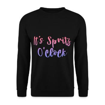 It's Spritz O'clock - Unisex Sweatshirt - black - Front - Alina (178cm) & Michal (187cm)