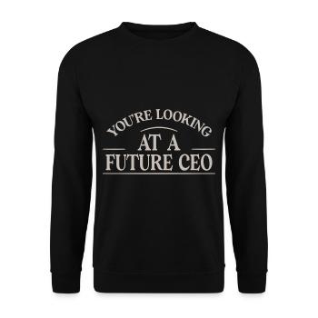 Vous êtes à la recherche d’un futur PDG 2 - Sweat-shirt Unisexe - noir - Devant - Alina (178cm) & Michal (187cm)