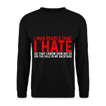 J’embrasse des gens que je déteste 4 - Sweat-shirt Unisexe - noir - Devant - Alina (178cm) & Michal (187cm)