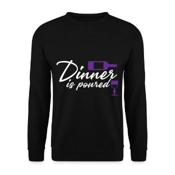 Le dîner est versé 4 - Sweat-shirt Unisexe - noir - Devant - Alina (178cm) & Michal (187cm)