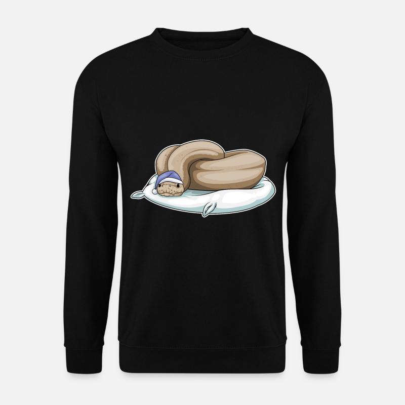 Snake Sleeping Pillow - Unisex Sweatshirt - black