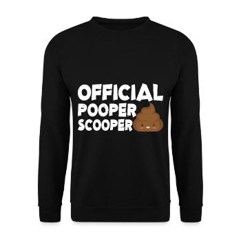 Official Pooper Scooper 11 - Unisex Pullover - Schwarz - Vorne - Alina (178cm) & Michal (187cm)