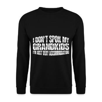 I Don't Spoil My Grandkids 8 - Unisex Pullover - Schwarz - Vorne - Alina (178cm) & Michal (187cm)
