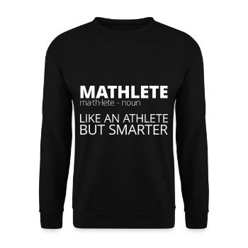 Mathlete comme un athlète mais plus intelligent - Sweat-shirt Unisexe - noir - Devant - Alina (178cm) & Michal (187cm)