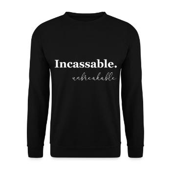 unbreakable - Unisex Sweatshirt - black - Front - Alina (178cm) & Michal (187cm)