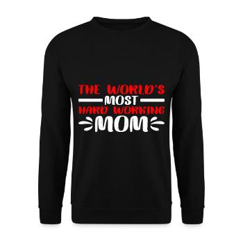 The World's Most Hard Working Mom 3 - Unisex Pullover - Schwarz - Vorne - Alina (178cm) & Michal (187cm)