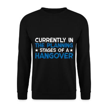 Actuellement dans les étapes de planification d’une gueule de bois 3 - Sweat-shirt Unisexe - noir - Devant - Alina (178cm) & Michal (187cm)