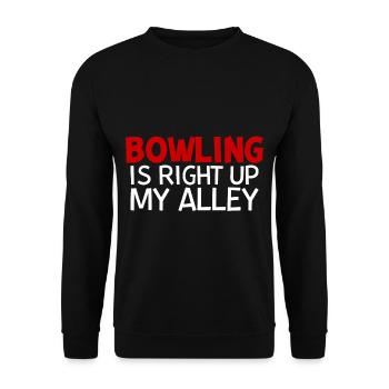 Bowling Is Right Up My Alley - Unisex Pullover - Schwarz - Vorne - Alina (178cm) & Michal (187cm)