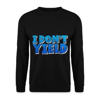 I Don't Yield 3 - Unisex Sweatshirt - black - Front - Alina (178cm) & Michal (187cm)