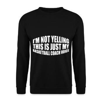 This Is Just My Basketball Coach Voice 4 - Unisex Sweatshirt - black - Front - Alina (178cm) & Michal (187cm)