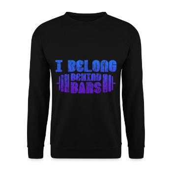 J’ai ma place derrière les barreaux 3 - Sweat-shirt Unisexe - noir - Devant - Alina (178cm) & Michal (187cm)