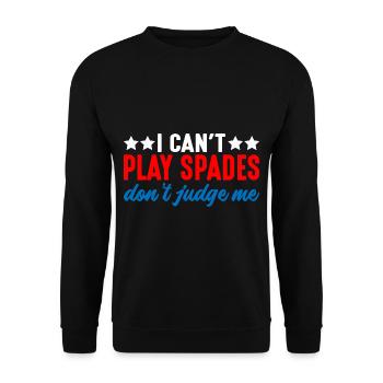 Je ne peux pas jouer à la pique, ne me juge pas 4 - Sweat-shirt Unisexe - noir - Devant - Alina (178cm) & Michal (187cm)