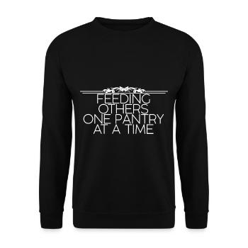 Feeding Others One Pantry At A Time 3 - Unisex Pullover - Schwarz - Vorne - Alina (178cm) & Michal (187cm)