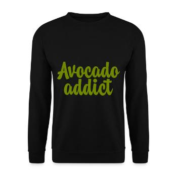 Accro à l’avocat - Sweat-shirt Unisexe - noir - Devant - Alina (178cm) & Michal (187cm)