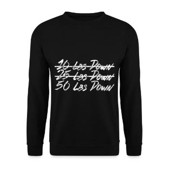 50 Lbs Down 3 - Unisex Pullover - Schwarz - Vorne - Alina (178cm) & Michal (187cm)