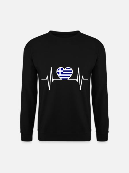 Griechenland Grieche EKG Geschenk - Unisex Pullover - Schwarz