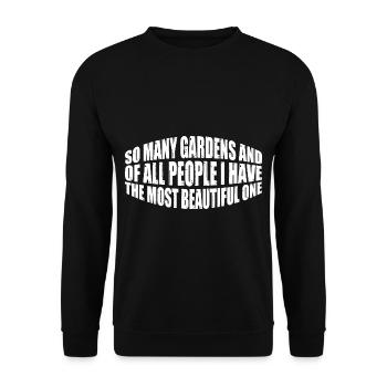 J’ai le plus beau jardin 4 - Sweat-shirt Unisexe - noir - Devant - Alina (178cm) & Michal (187cm)