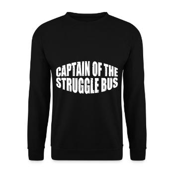 Captain Of The Struggle Bus 19 - Unisex Sweatshirt - black - Front - Alina (178cm) & Michal (187cm)
