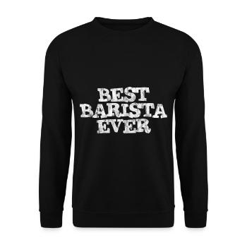 Best Barista Ever 3 - Unisex Sweatshirt - black - Front - Alina (178cm) & Michal (187cm)