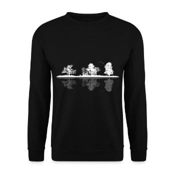 mirrored forest - Unisex Sweatshirt - black - Front - Alina (178cm) & Michal (187cm)