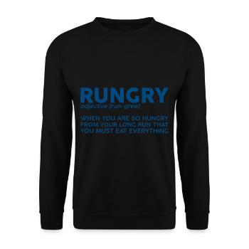 Rungry, Defninition Description 3 - Unisex Sweatshirt - black - Front - Alina (178cm) & Michal (187cm)