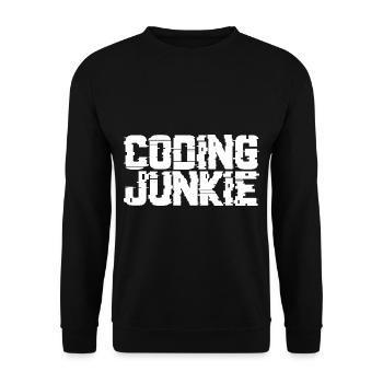 Coding Junkie - Unisex Pullover - Schwarz - Vorne - Alina (178cm) & Michal (187cm)