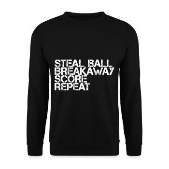 Steal Ball Breakaway Score Repeat 3 - Unisex Sweatshirt - black - Front - Alina (178cm) & Michal (187cm)
