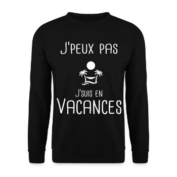vacances - Sweat-shirt Unisexe - noir - Devant - Alina (178cm) & Michal (187cm)