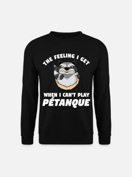 Cadeau de pétanque drôle avec raton laveur - Sweat-shirt Unisexe - noir
