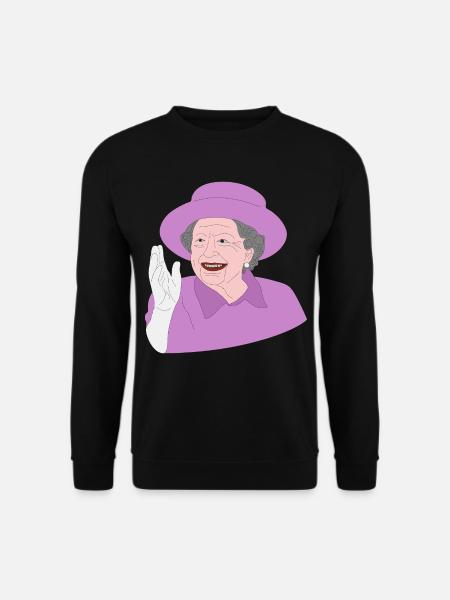 Königin Elisabeth II. winkt zum 70. Kronjubiläum - Unisex Pullover - Schwarz