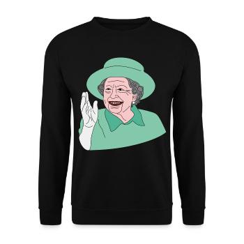 Our majesty the queen Elizabeth II. - Unisex Sweatshirt - black - Front - Alina (178cm) & Michal (187cm)