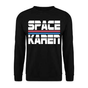 Space Karen - Unisex Pullover - Schwarz - Vorne - Alina (178cm) & Michal (187cm)