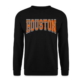Houston - Unisex Pullover - Schwarz - Vorne - Alina (178cm) & Michal (187cm)