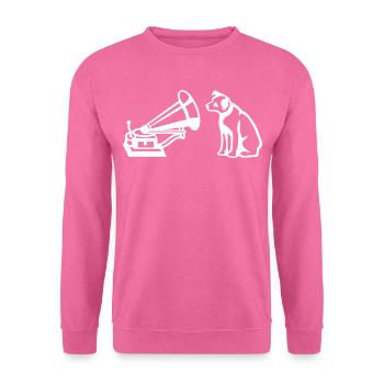 His Master's Voice Logo Weiß - Unisex Pullover - Pink - Vorne