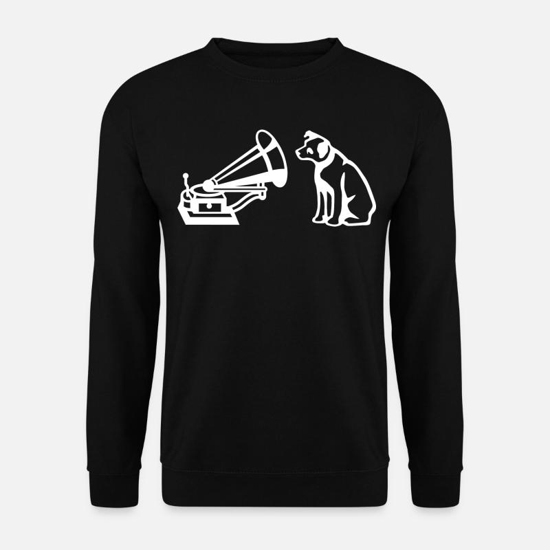 His Master's Voice Logo White - Unisex Sweatshirt - black