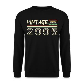2005 Original 2005 Retro 2005 Birthday Gift - Unisex Sweatshirt - black - Front - Alina (178cm) & Michal (187cm)