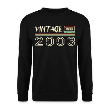 2003 Original 2003 Retro Geburtstagsgeschenk 2003 - Unisex Pullover - Schwarz - Vorne - Alina (178cm) & Michal (187cm)