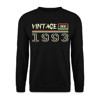 1993 Original 1993 Retro Birthday Gift 1993 - Unisex Sweatshirt - black - Front - Alina (178cm) & Michal (187cm)