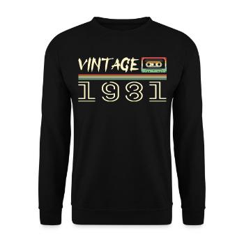 1981 Original 1981 Rétro Cadeau Anniversaire 1981 - Sweat-shirt Unisexe - noir - Devant - Alina (178cm) & Michal (187cm)