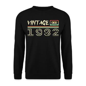 1982 Original 1982 Retro 1982 Geburtstagsgeschenk - Unisex Pullover - Schwarz - Vorne - Alina (178cm) & Michal (187cm)