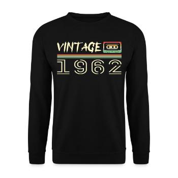 1962 Original 1962 Rétro Cadeau Anniversaire 1962 - Sweat-shirt Unisexe - noir - Devant - Alina (178cm) & Michal (187cm)
