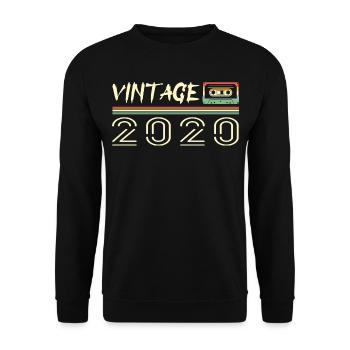 2020 Original 2020 Retro Geburtstagsgeschenk 2020 - Unisex Pullover - Schwarz - Vorne - Alina (178cm) & Michal (187cm)