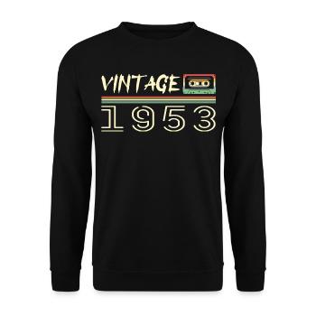1953 Original 1953 Retro Gift Birthday 1953 - Unisex Sweatshirt - black - Front - Alina (178cm) & Michal (187cm)