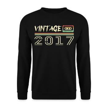 2017 Original 2017 Retro Birthday Gift 2017 - Unisex Sweatshirt - black - Front - Alina (178cm) & Michal (187cm)