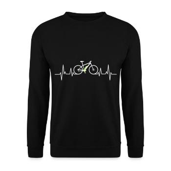 Ebike e-bike pedelec gift bicycle eMTB - Unisex Sweatshirt - black - Front - Alina (178cm) & Michal (187cm)