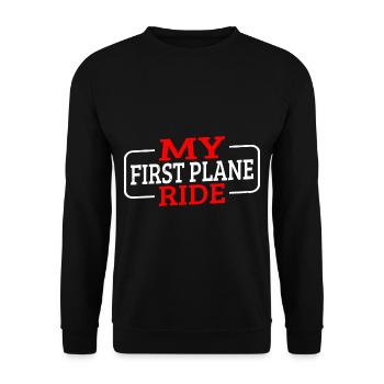 My First Plane Ride 52 - Unisex Pullover - Schwarz - Vorne - Alina (178cm) & Michal (187cm)