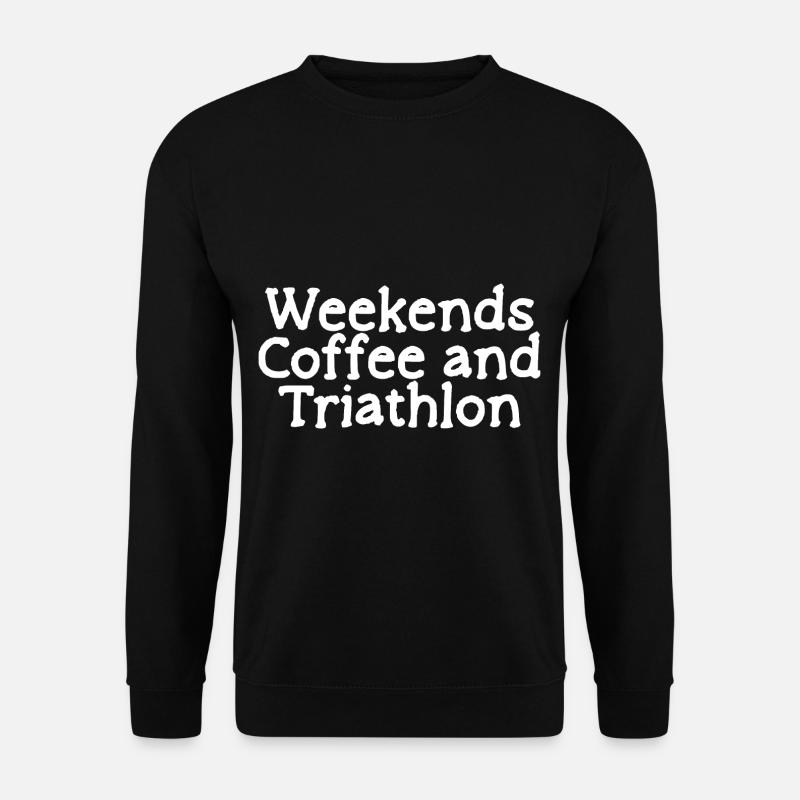 Week-ends Café Et Triathlon - Sweat-shirt Unisexe - noir